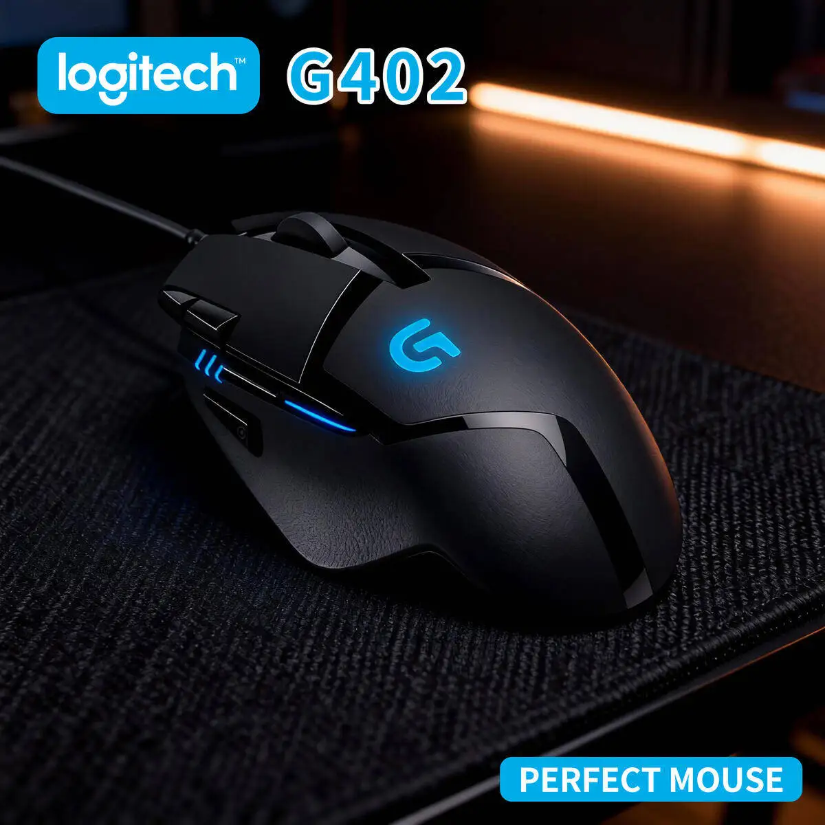 

Logitech G402 Optical Gaming Mouse, 32-bit ARM Processor, Adjustable DPI Up to 4000