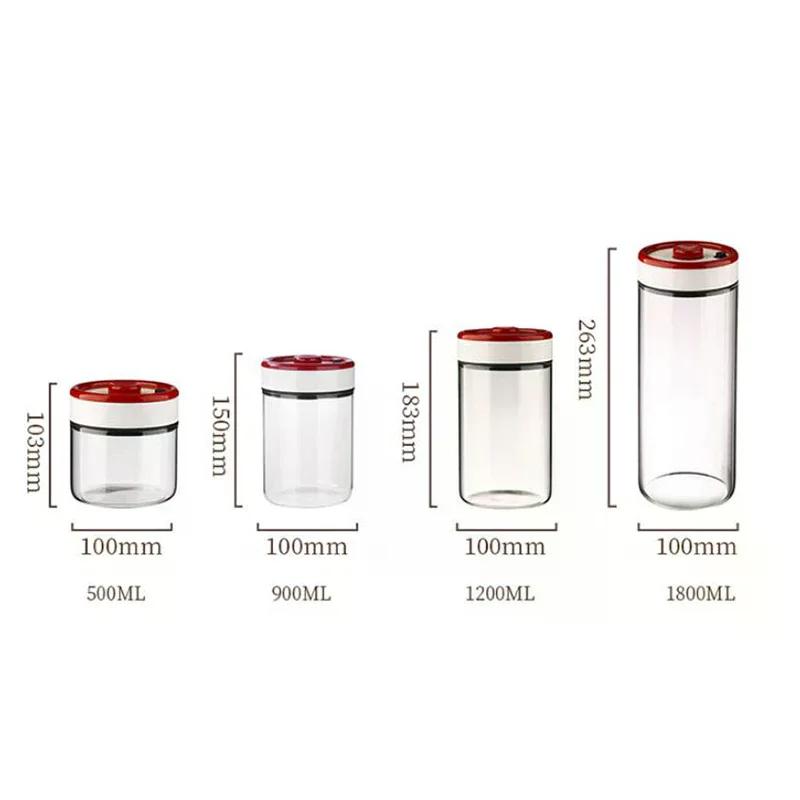 Picture 7: Coffee Beans Vacuum Sealed Tank Transparent Glass Food Storage Jars Household Moisture-proof Air Extraction Airtight Container