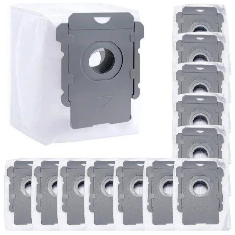 10 Uds bolsas de polvo de carbón activado para iRobot Roomba i7 S9 E5 i3 J7 E6 E7 PLUS bolsa de polvo filtro de pelo de mascota piezas de Robot aspirador