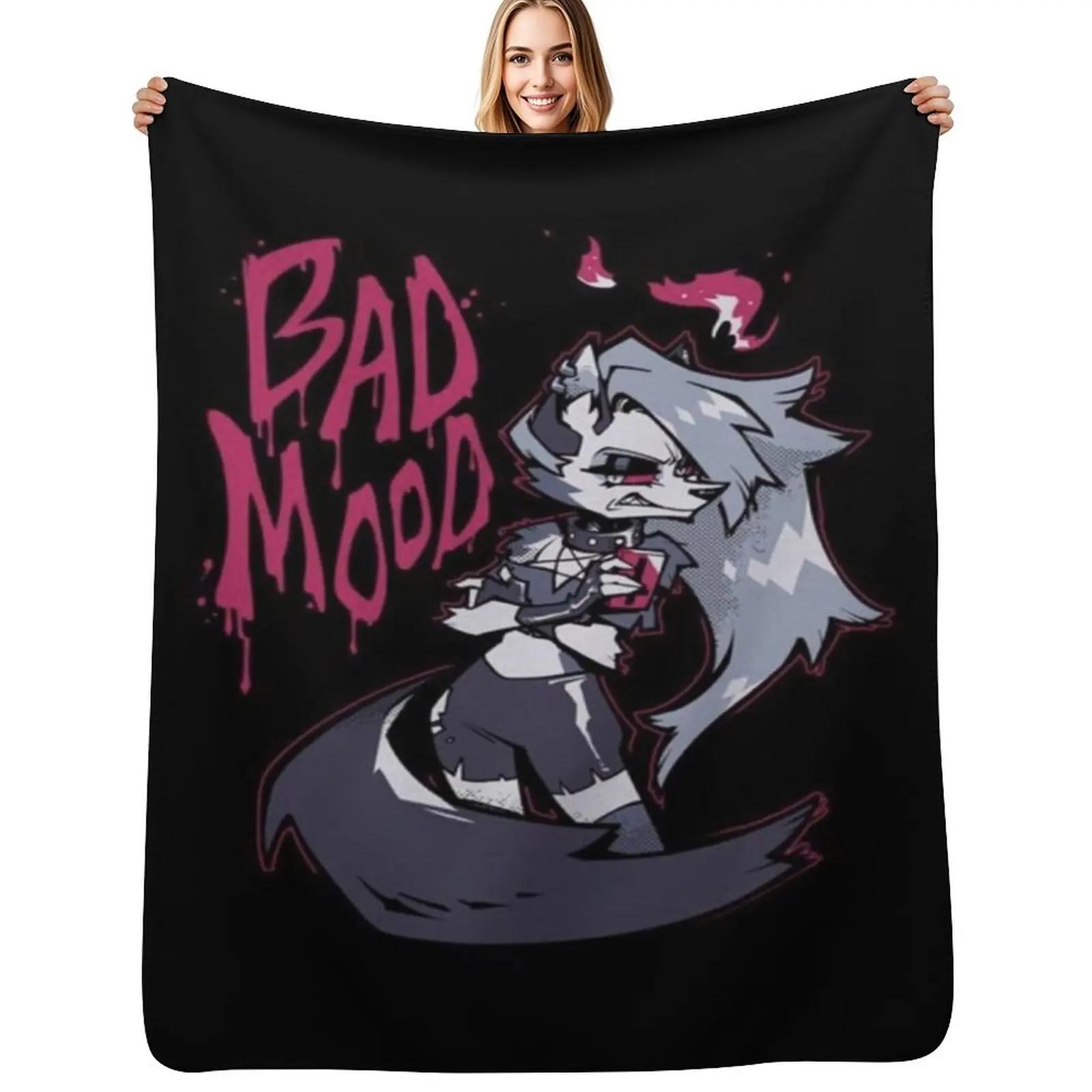 

Helluva Boss Loona Throw Blanket Warm Flannel Blanket for Couch Chair Bedroom