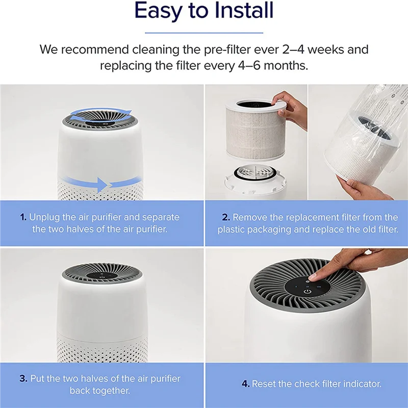 ABUD-3Pcs استبدال فلتر لتنقية الهواء LEVOIT الأساسية جزء صغير الأساسية Mini-RF ، H13 فلتر HEPA 3In1 فلتر الكربون المنشط