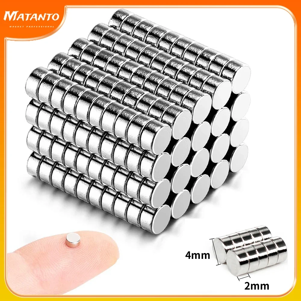 

50-2000Pcs 4x2mm Round Shape Rare Earth Neodymium Super Strong Magnetic N35 NdFeB Magnet Fridge DIY imanes