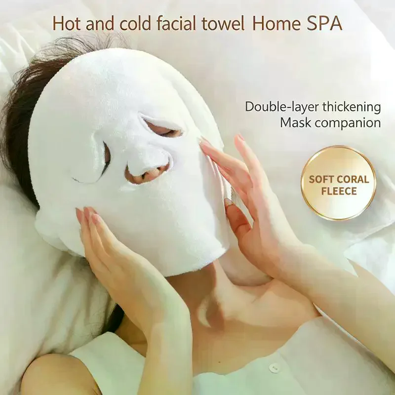 

Reusable Hot And Cold Compress Face Towel Masks - Moisturizing Facial Steamer For Hot And Cold Skin Care, Soft, Gentle