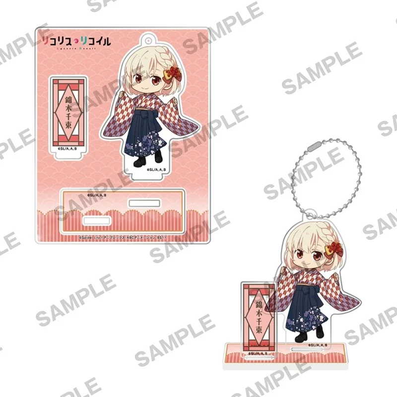 Anime Lycoris Recoil Feng Modern Series Chisato Nishikigi Takina Inoue Q-Style Acrylic Stand Model Plate Keychains Desk Decor