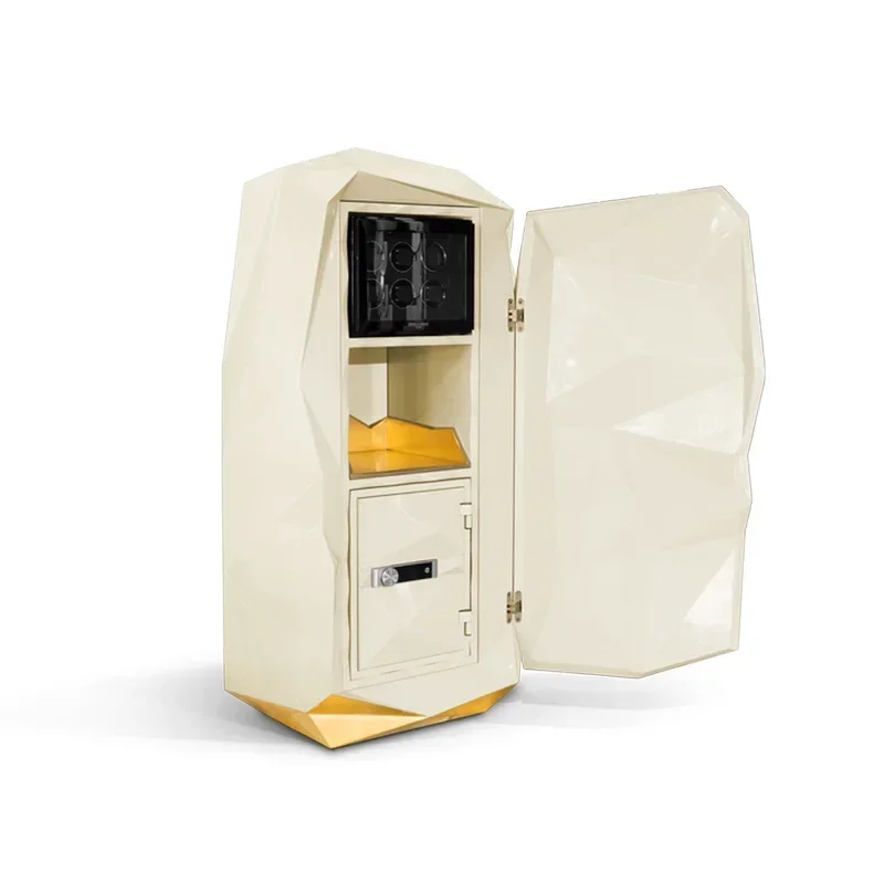 Practical combination lock, anti-theft locker, luxury rhombus solid wood safe