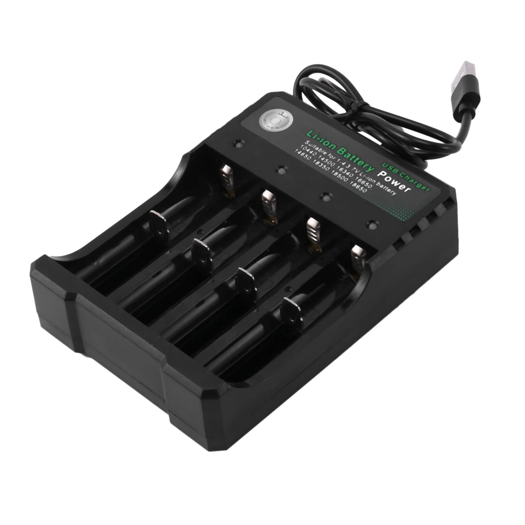 

ABFM-Rechargeable 4-Slot Battery Charger Li- Usb Smart Fast Charger For 18350 18500 18650 Battery Aaa Li- Battery