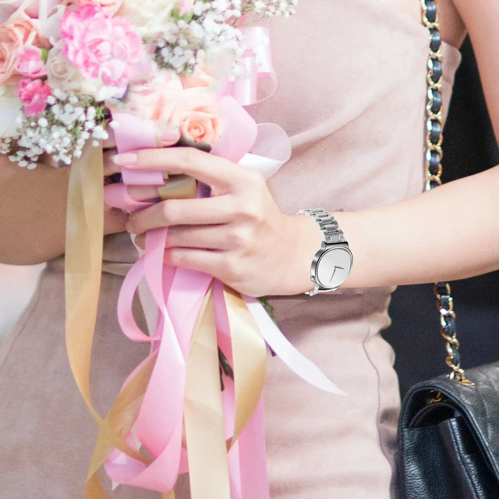 الفولاذ المقاوم للصدأ حزام (استيك) ساعة 20 مللي متر 175 مللي متر طول 3 5 مللي متر سميكة المشبك منحني نهاية الصلبة وصلة الربيع القضبان استبدال