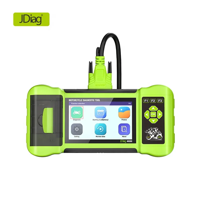 JDIAG M300 Motorcycle Scanner Diagnostic Tool  12V Battery Tester OBD OBD2 Moto Scan Code Reader