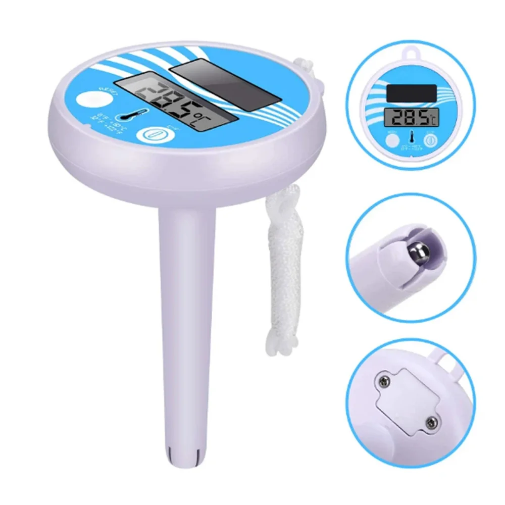 Floating Digital Pool Thermometer Solar Swimming Pool Floating Thermometer Bathtub Spa Hot Tub Ponds Temperature Meter