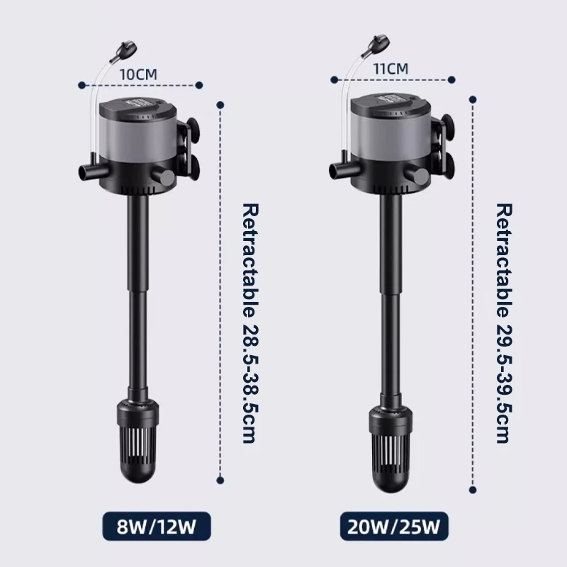 Fish Tank Filter Four in One Oxygenation Wave Pump Aquarium Fish Tank Circulation Submersible Pump Silent Water Fountain Pump