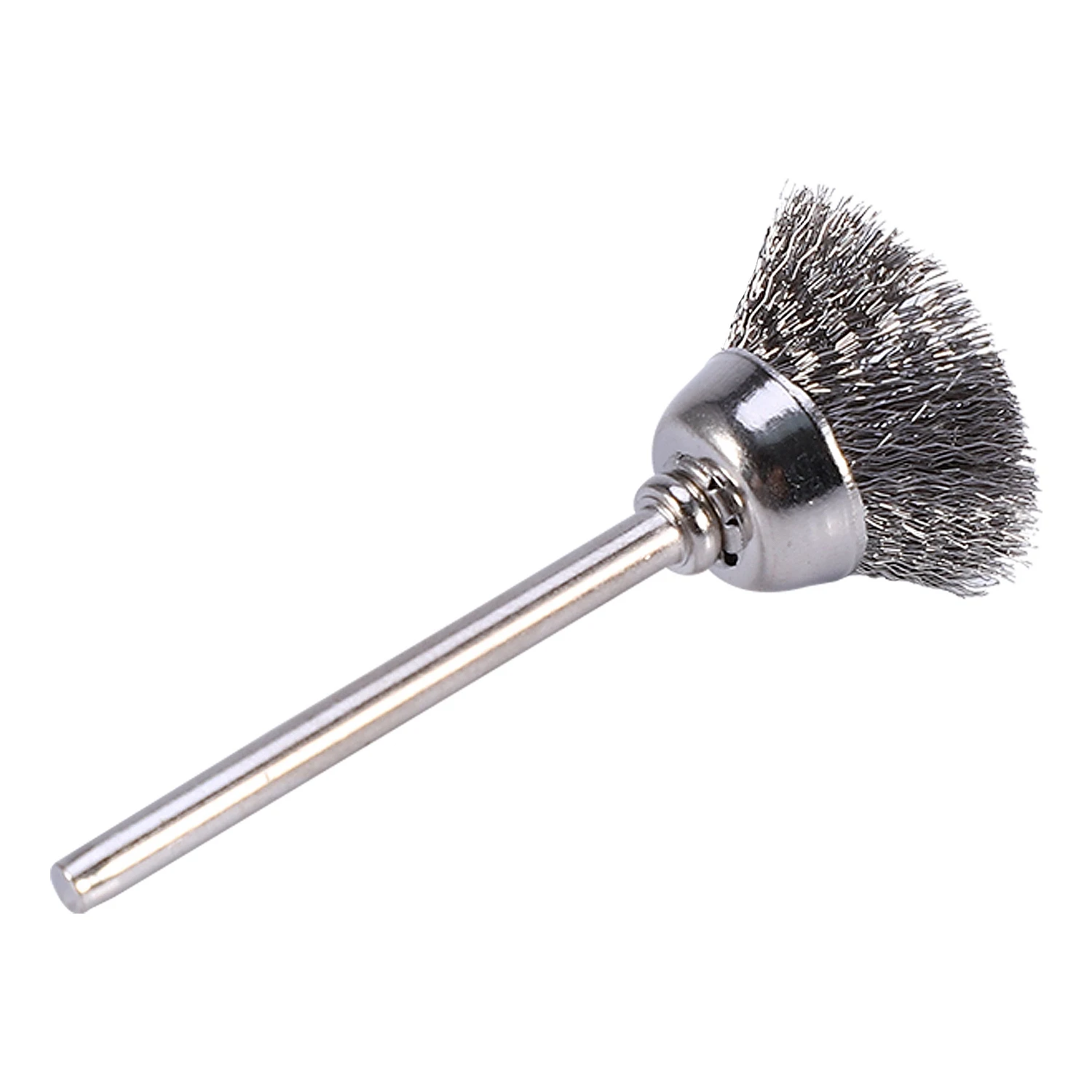 BAAU 5 spazzole metalliche per trapano 3 mm x 5 e 5 spazzole metalliche in acciaio da 15 mm per utensili rotanti smerigliatrice dritta