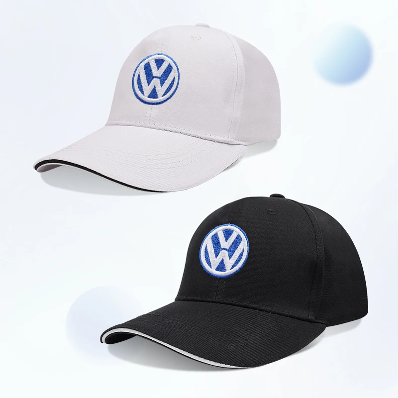 VW Emblem Embroidered Car Adjustable Racing Sport Baseball Hat Motorcycle Casual Cap For VW Golf Polo Tiguan Passat B6 Rline GTI