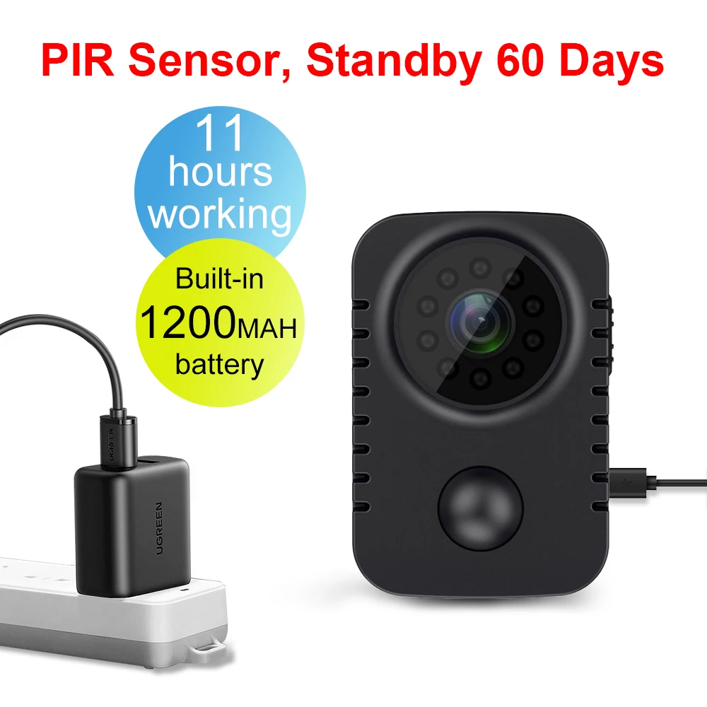 MD29 Mini Body Camera 1080P HD Smart Security Pocket Night Vision Motion Detection Camcorder For Cars Standby PIR Video Recorder