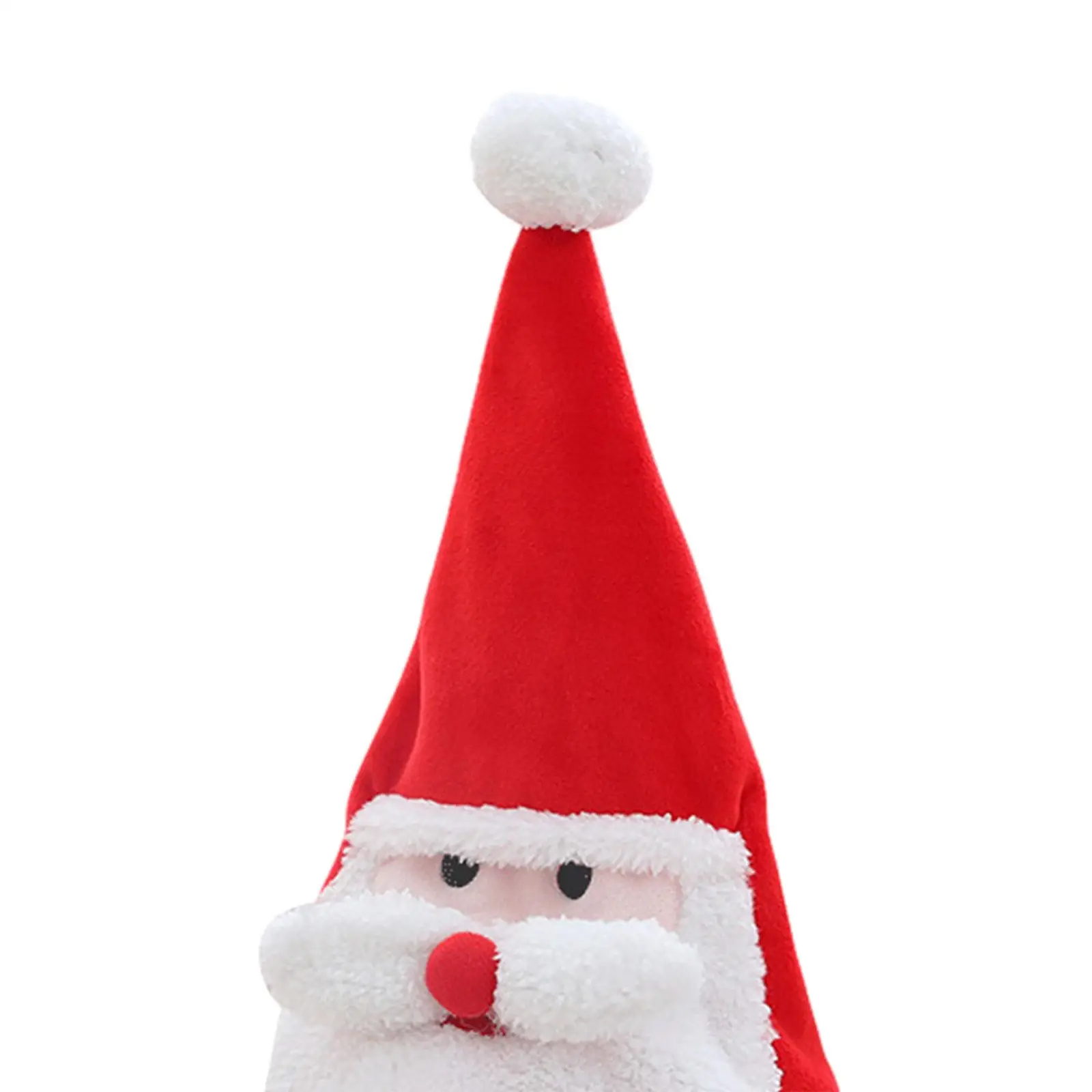 Electronic Christmas Santa Hat Adjustable Funny Musical Plush Cap for New Year Costume Parties Girls Boys