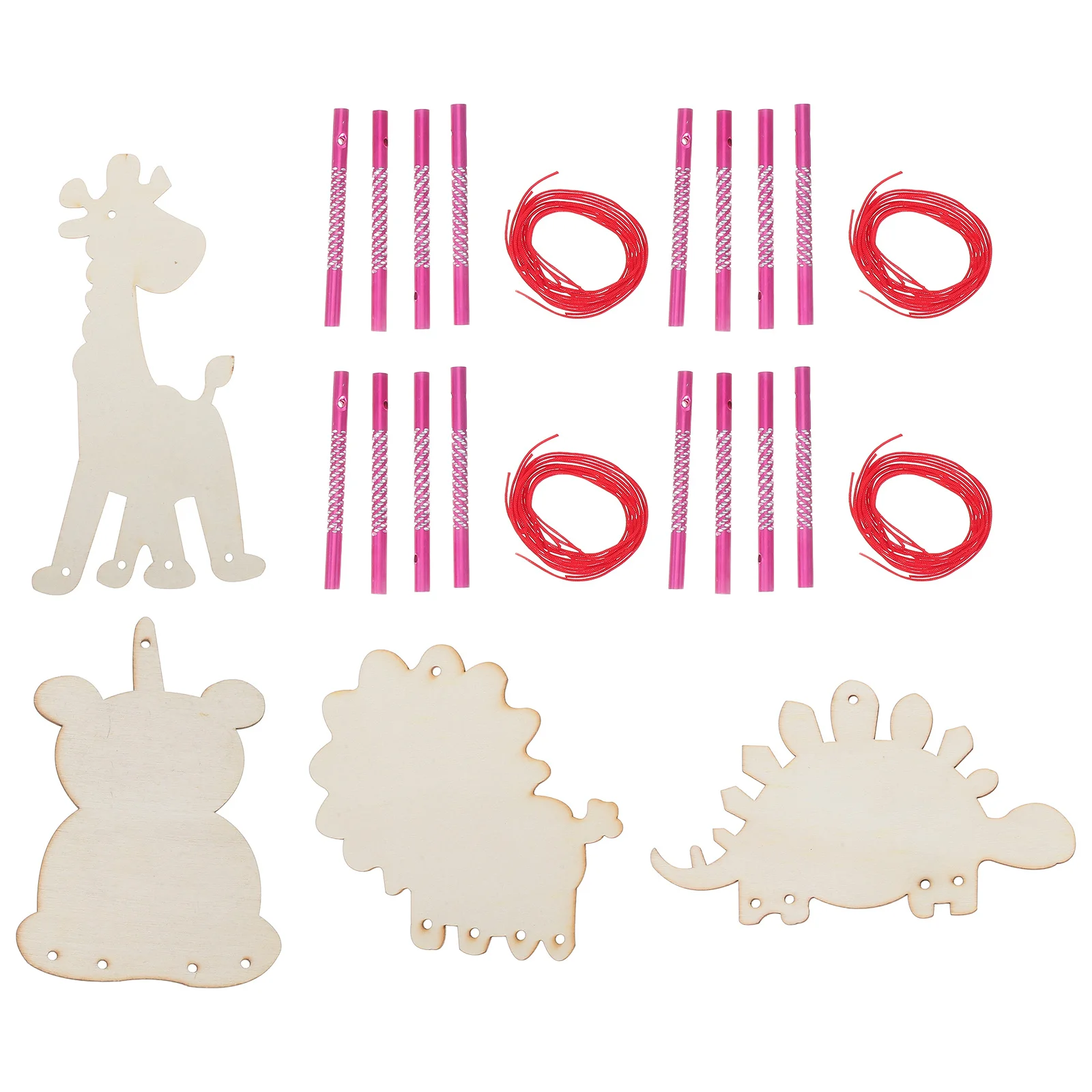 

4 set Diy Wind Chime Kit For Kids Creative Coloring Unfinished Wooden Craft Preschool Activities Tree Hanging Ornament Handmade