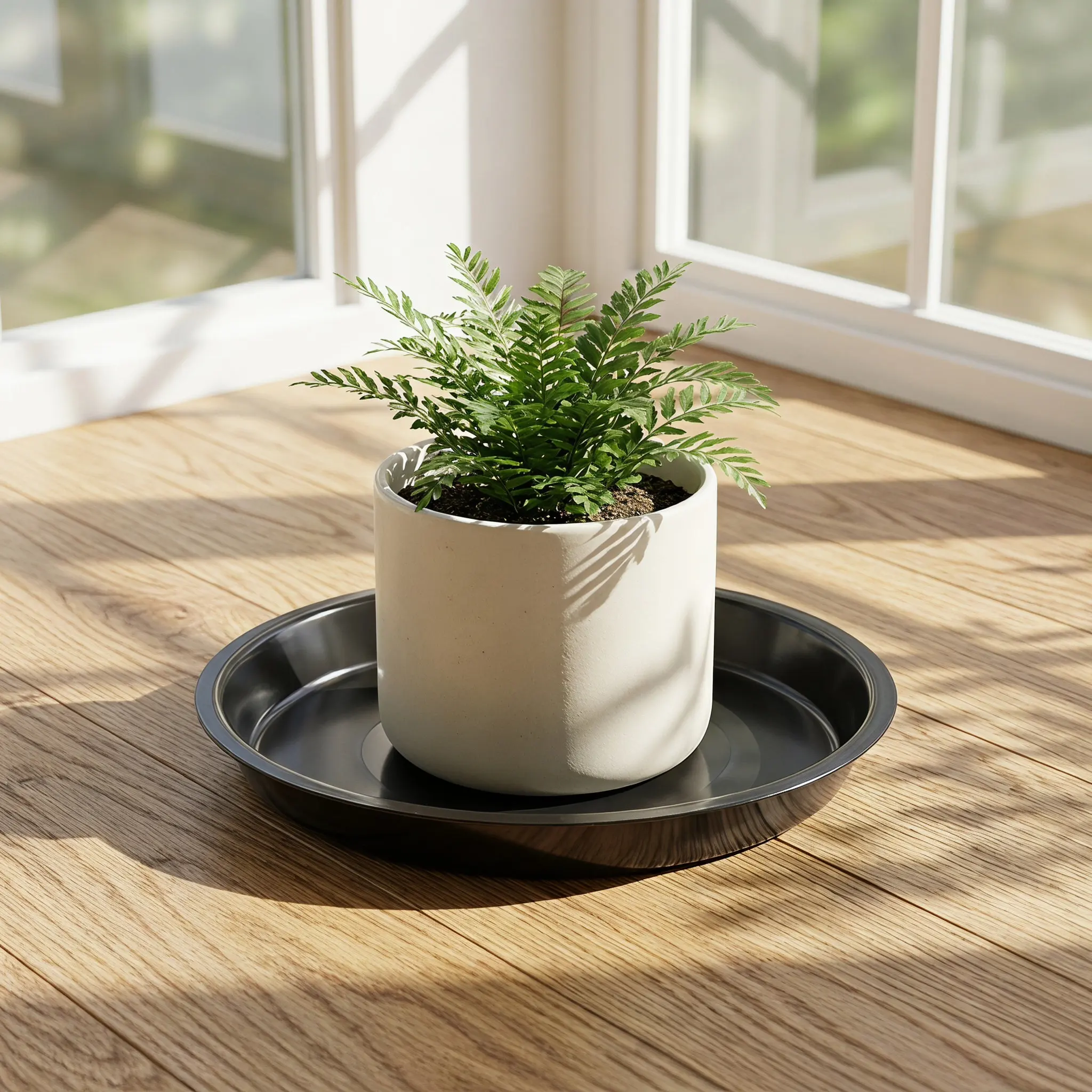 16Pcs Round Plastic Plant Saucer Trays Sturdy Flower Pot Water Catchers Indoor Outdoor Plant Holder Plates for Garden Planters