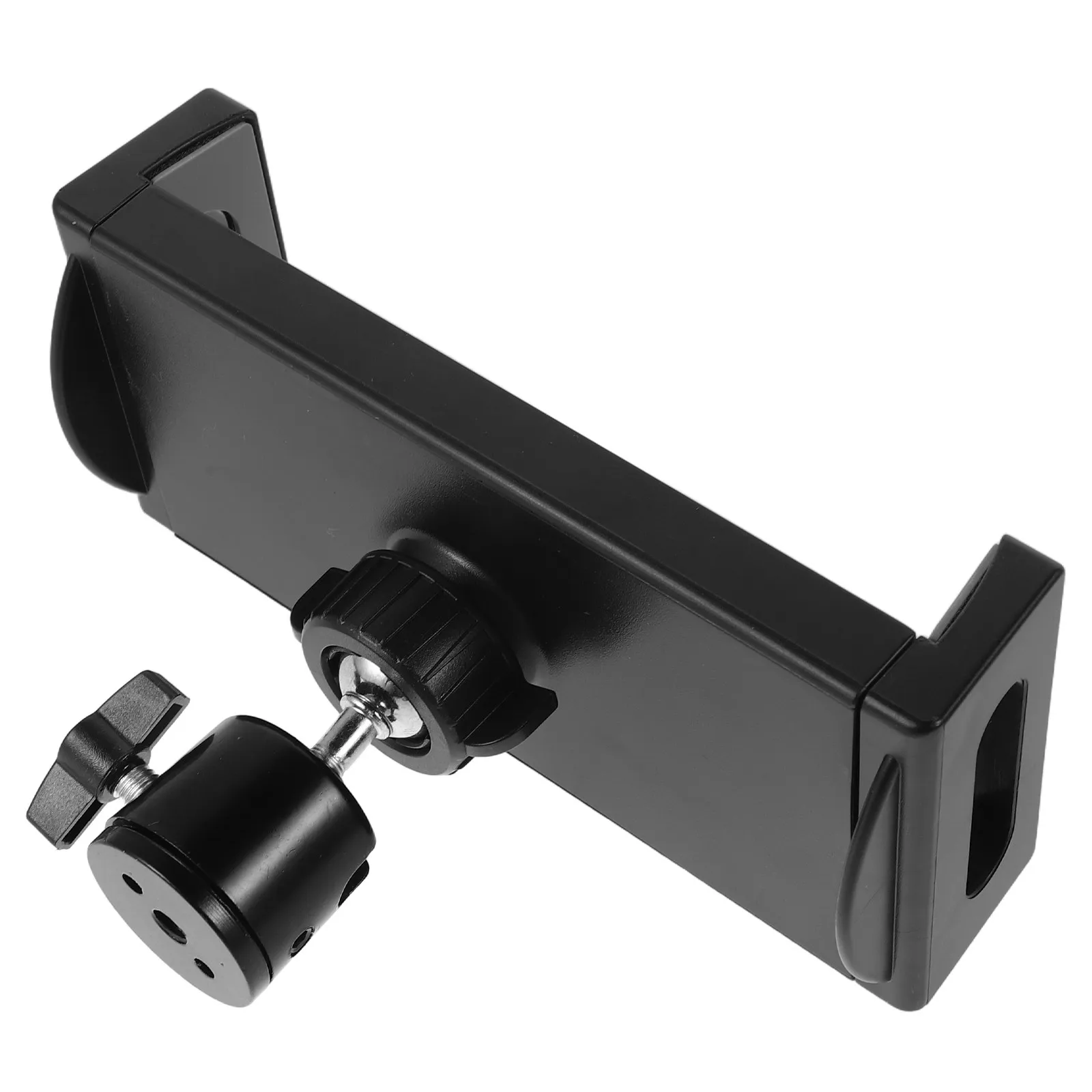 Music Rack Tablet Holder for Mic Stand 4.6 to 10 Adjustable Universal Clamp Clip on Mic Stand Phone Holder Black