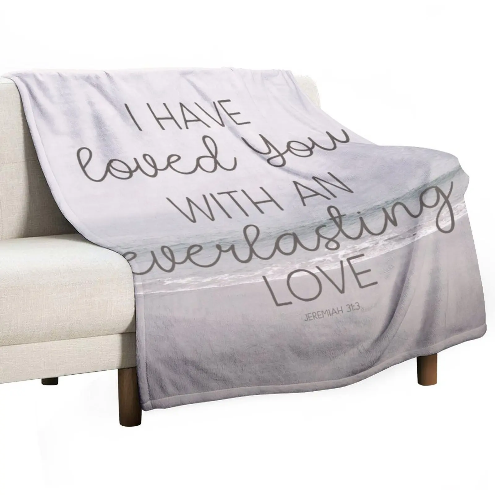 Christian Bible Verse Quote - I have loved you with an everlasting love Throw Blanket Luxury Thicken Warm Blankets