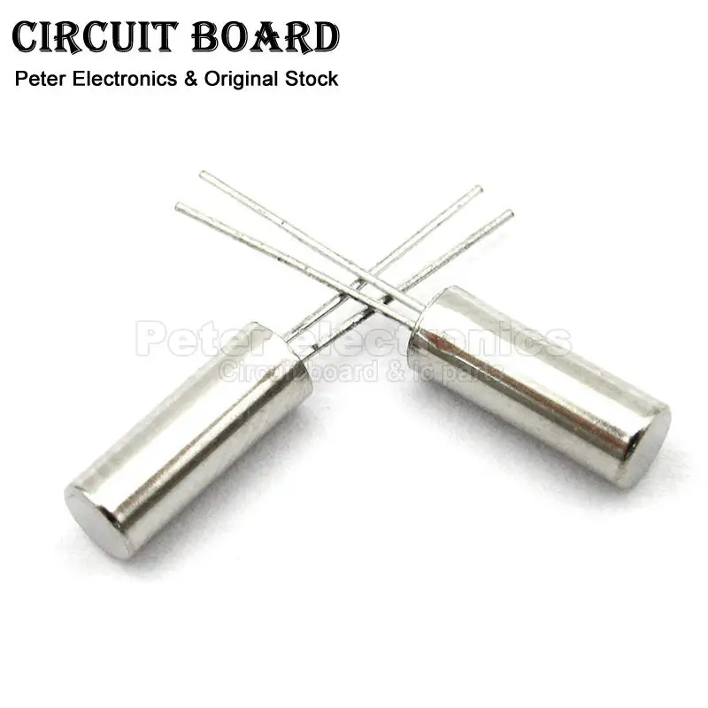 10pcs Cylindrical Passive Crystal Oscillator Quartz 32.768K DIP 2Pin Quartz Crystal 6M 12M 32k 24M 32.768M Hz 3x8 3*8 2x6 2*6mm