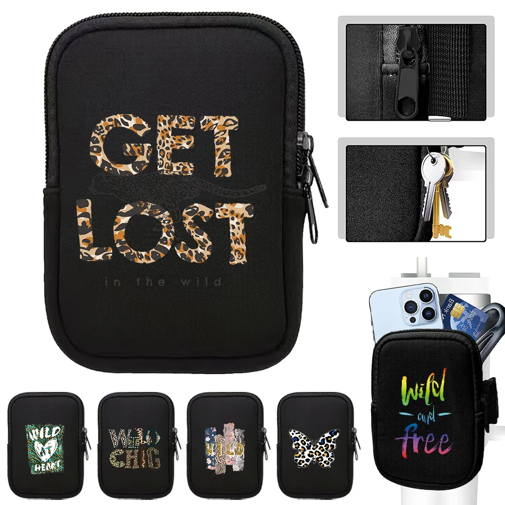 Unisex Universal Water Bottle Pouch Outdoor Water Cup Bags Wild Pattern Series Sports Fitness Accessories Portable Storage Bag
