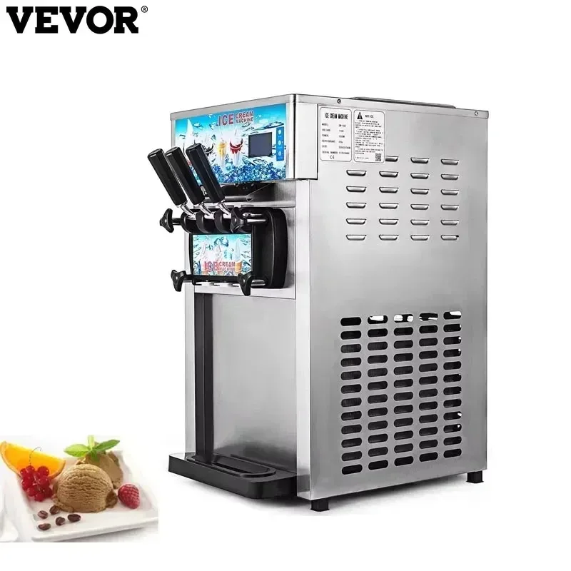 

Sihao 1200W Ice Cream freezer Machine 3-flavor Yogurt Maker One-click Clean 18L/H LCD Display new soft ice cream machine