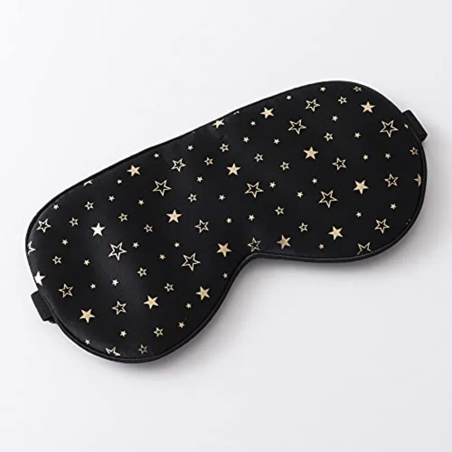 

100% Silk Sleep Eye Mask Comfortable Blindfold Super Soft Eye mask for Women Men Block Light Travel Nap with Adjustable Strap T