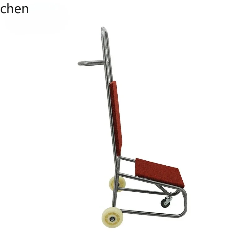 Hotel Restaurant Transport Chair Cart Push Stool Commercial Three-Wheel Thickened