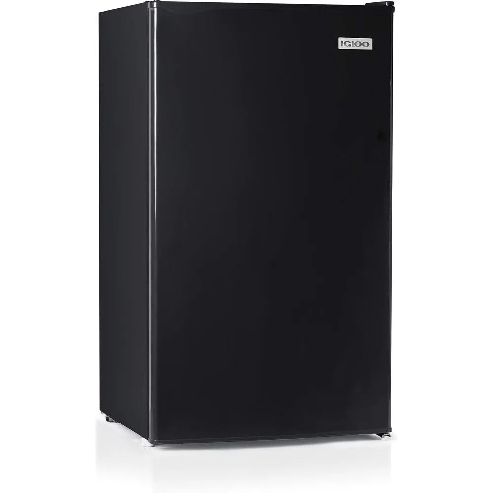 

Igloo 3.2 Cu.Ft. Single Door Compact Refrigerator with Freezer - Slide Out Glass Shelf, Perfect for Homes, Offices, Dorms Black