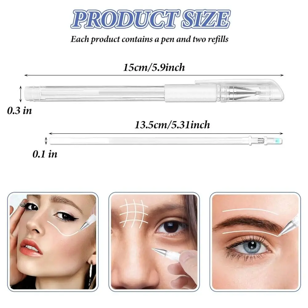 1 قطعة مع 2 استبدال عبوات الحاجب رسم الخرائط القلم مقاوم للماء Sweatproof الحاجب رسم الخرائط القلم Microblading الحاجب ماركر أقلام #6