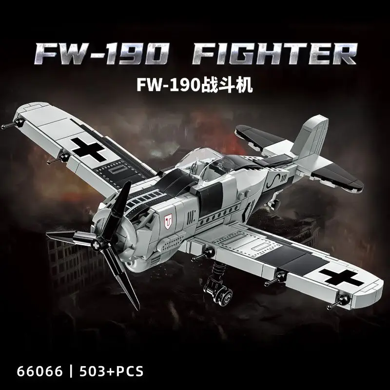 

World War II Fw-190 aircraft military assembly building toy boy - fighter aircraft model BF109 model kit 6606