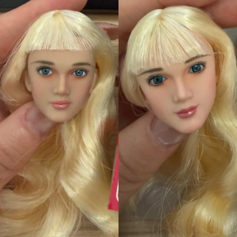 M017 WONDERY Escultura de Cabeza de Elfa a Escala 1/6 con Cabello Implantado, Modelo para Figuras de Acción de 12 Pulgadas con Cuerpo Pálido