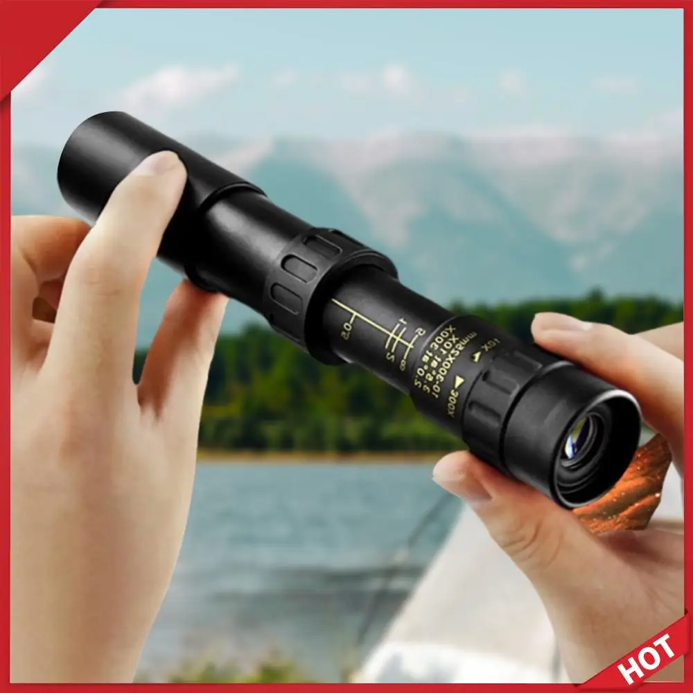 

10-300x40 HD Monocular Telescope with Smartphone Adapter Tripod Compact Monocular Outdoor Camping Hunting Birdwatching Telescope
