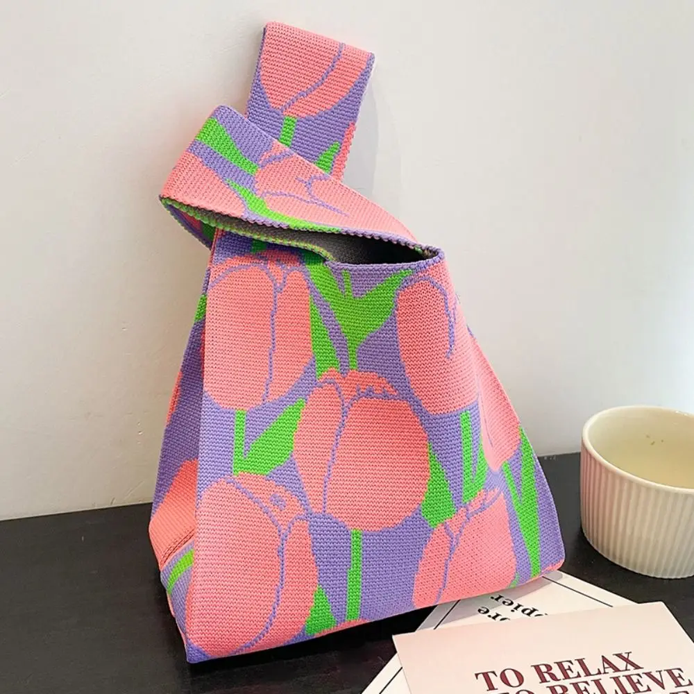 

Мини-сумки для покупок, сумка через плечо, большая сумка, сумка на запястье с узлом ручной работы, вязаная сумка