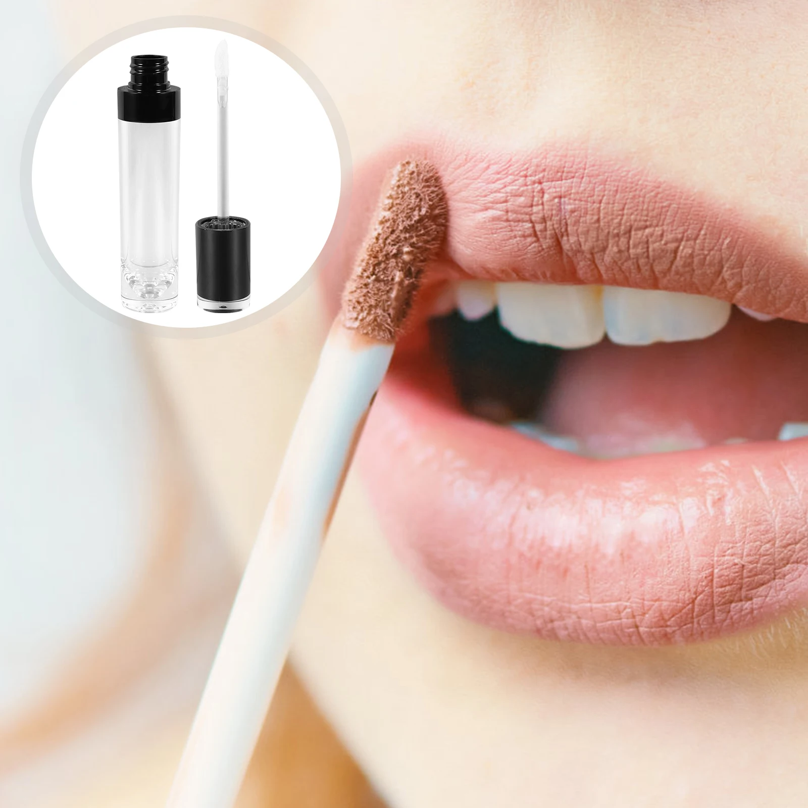 

4 Pcs Empty Tube of Lip Gloss Lightweight Containers Lipstick DIY Tubes Plastic Holder Portable