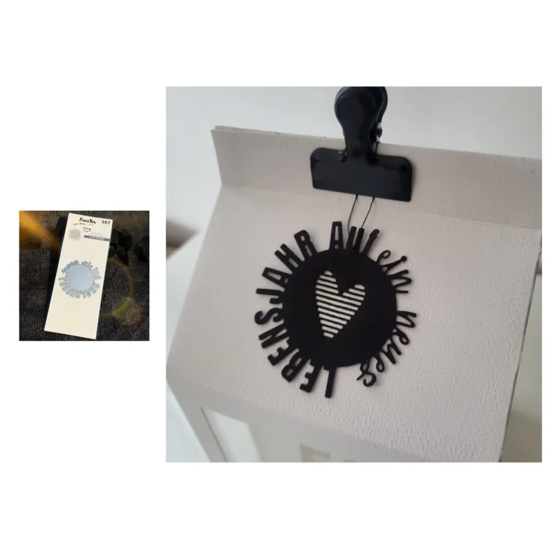 Neues Produkt Vorverkauf Liebevolle Eltern-Kind-Stanzformen und Stempel DIY Scrapbook Album Dekoration Geprägtes Papierkarten-Set