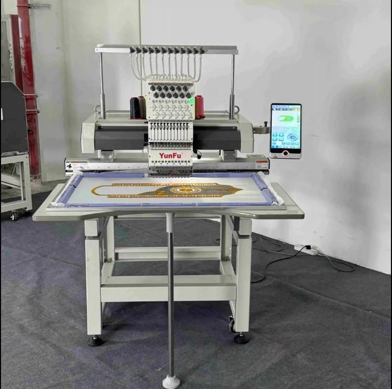 High Quality Chinese Factory Honrain 1 Head 12/15 Needles Professional Automatic Computer Embroidery Machine