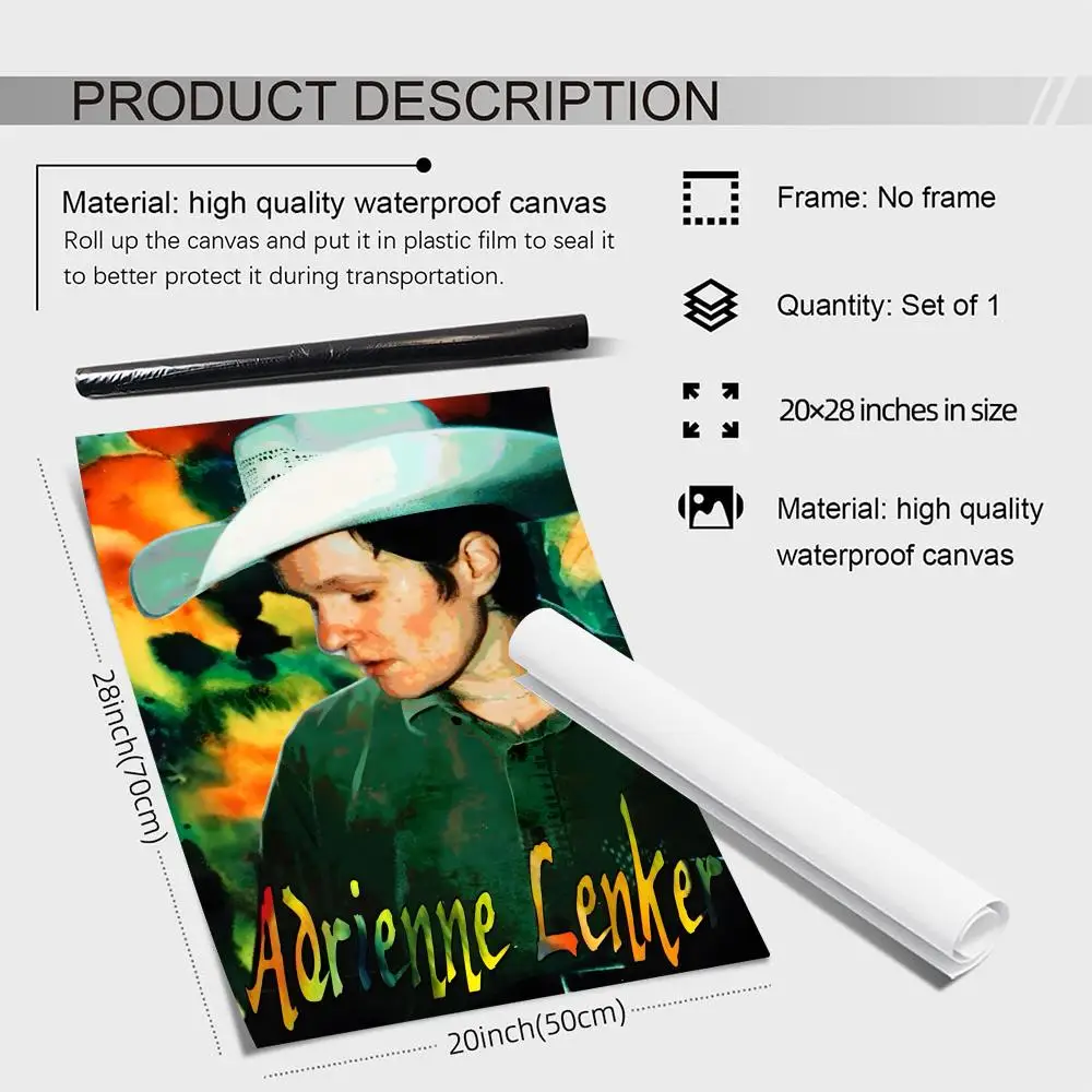 أدرين لينكر أغاني ألبوم اللوحة الخط HD قماش المشارك تجعد الحرة مقاوم للماء جميع الفضاء جدار ديكور #4