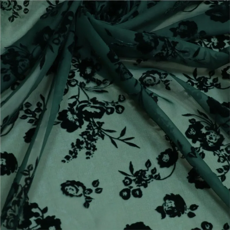 

Woven velvet brocade viscose printed mottled and burned fabric nightgown dress cheongsam embroidered