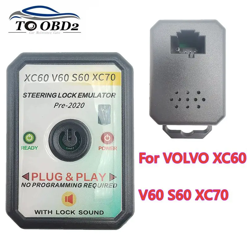 

Высококачественный симулятор для Volvo S60 XC70 Pre-2020, эмулятор блокировки рулевого управления со звуком блокировки, без программирования, вилка и запуск для Volvo