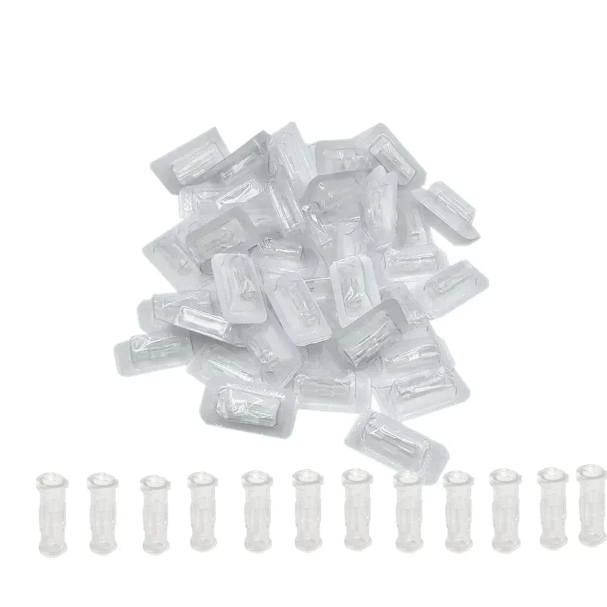 50/200pcs Double Male Luer Connecting Syringe Sterile Transparent For Pneumatic Parts Leak Proof Luer Connector