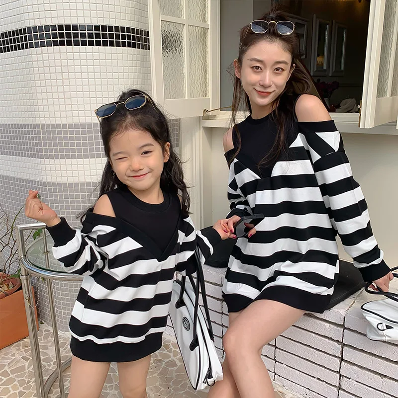 2023 Mother Daughter Matching Dressess Fashion Women Grinch Dress Mommy And Me Equal Clothes Mom Baby Girls One Piece Clothing