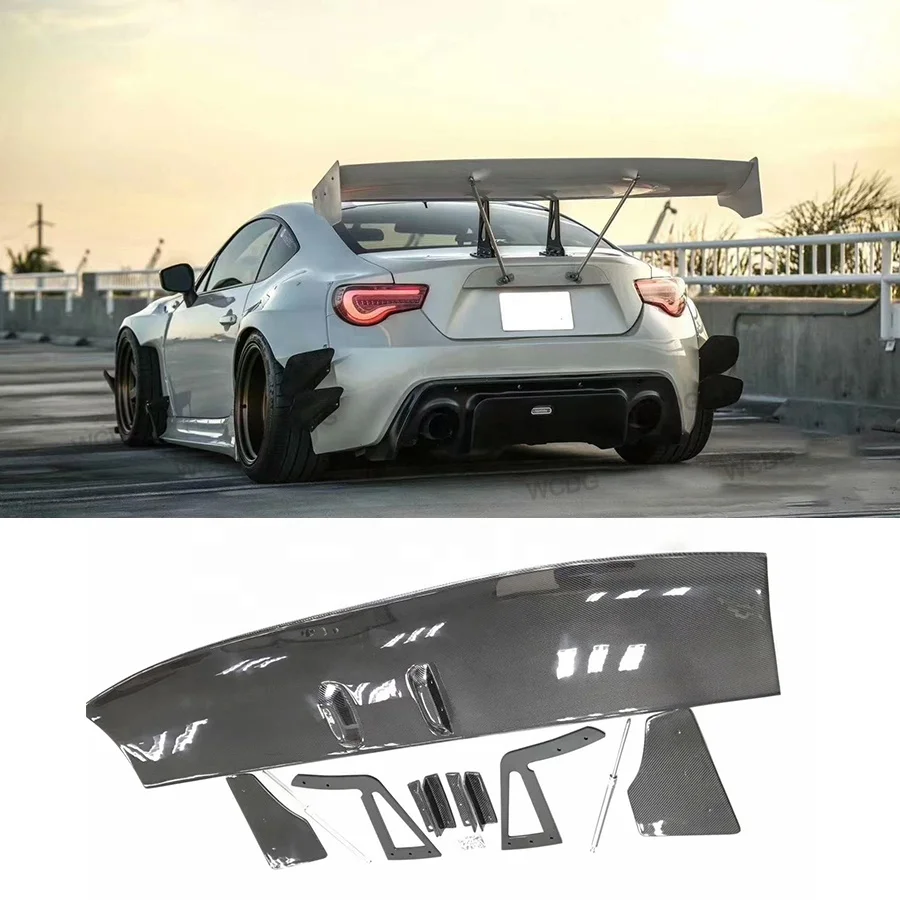 صاروخ الأرنب V3 Rd ألياف الكربون الجناح الخلفي المفسد GT نمط الجذع الشفاه ل GT86 وسوبارو BRZ 13-20 هيكل السيارة