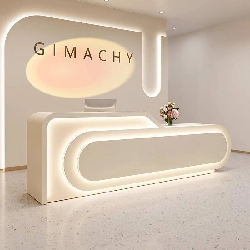 

Silver Clothing Reception Desks Modern Boutique Beauty Home Reception Desks Stands Church Recepcion Mostrador Office Furniture