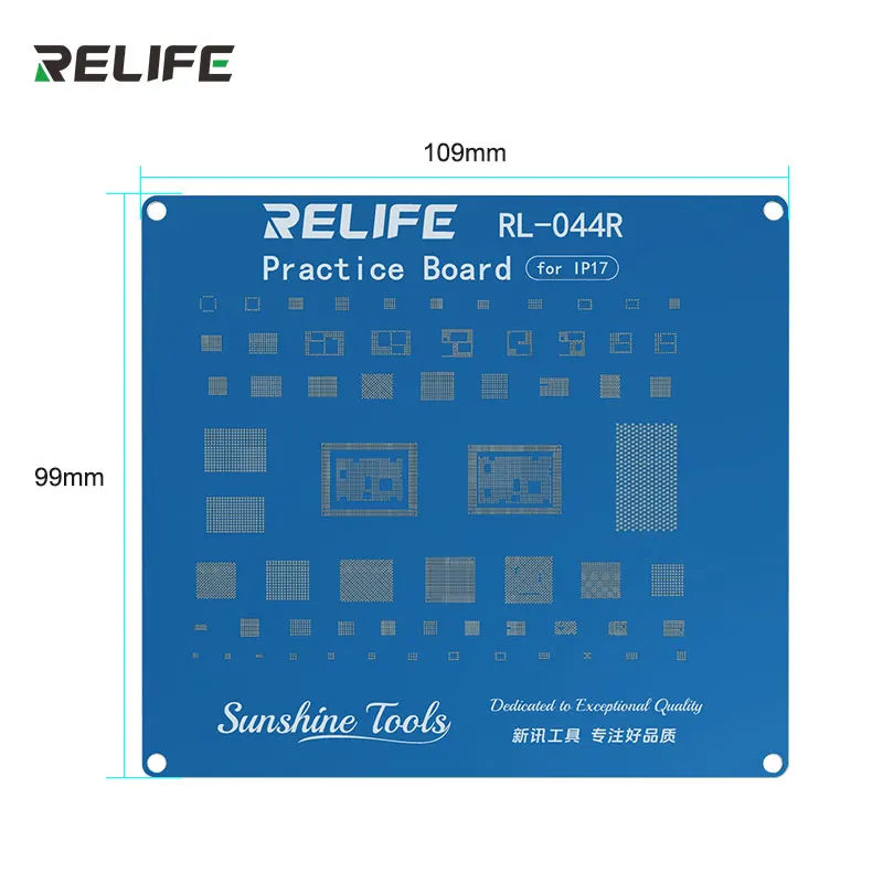 

RELIFE RL-044R Mobile Repair Welding Practice Board For Flying Wire Connector Socket Capacitor Soldering Test Tool