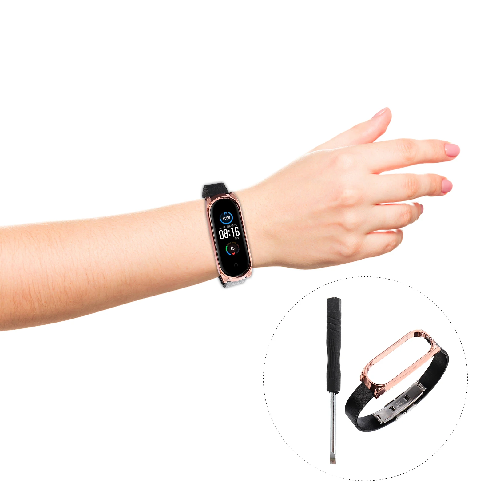 

Replacement Watch B Compatible Mi B 5 Durable PU Material For Running Jogging Biking
