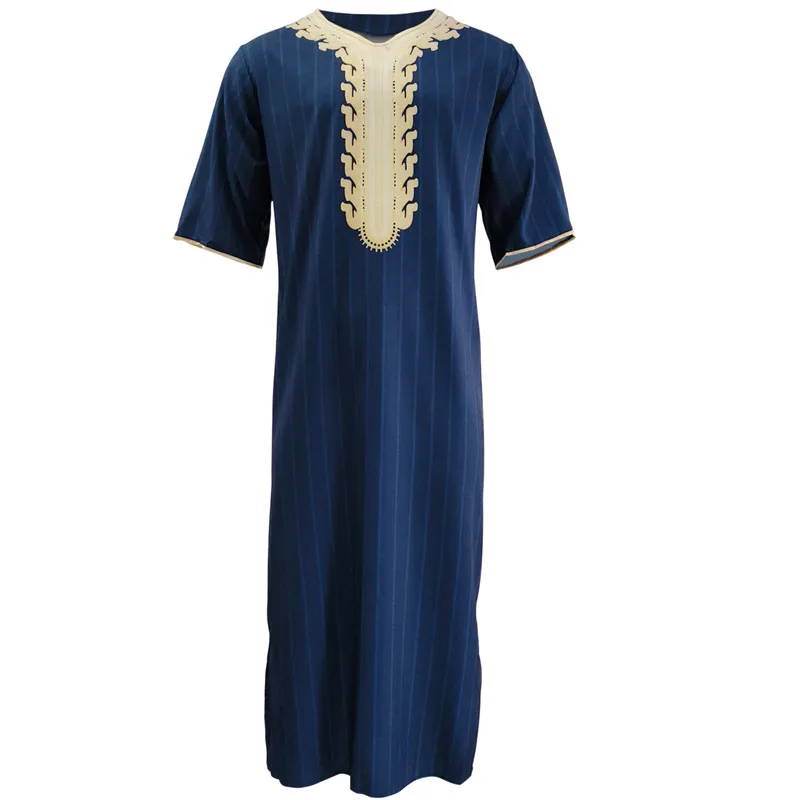 Uomini musulmani Jubba Thobe Abbigliamento islamico Ramadan Uomo Abaya abito Abito lungo Abbigliamento saudita Musulman Caftano Jubah Dubai Abito MY903
