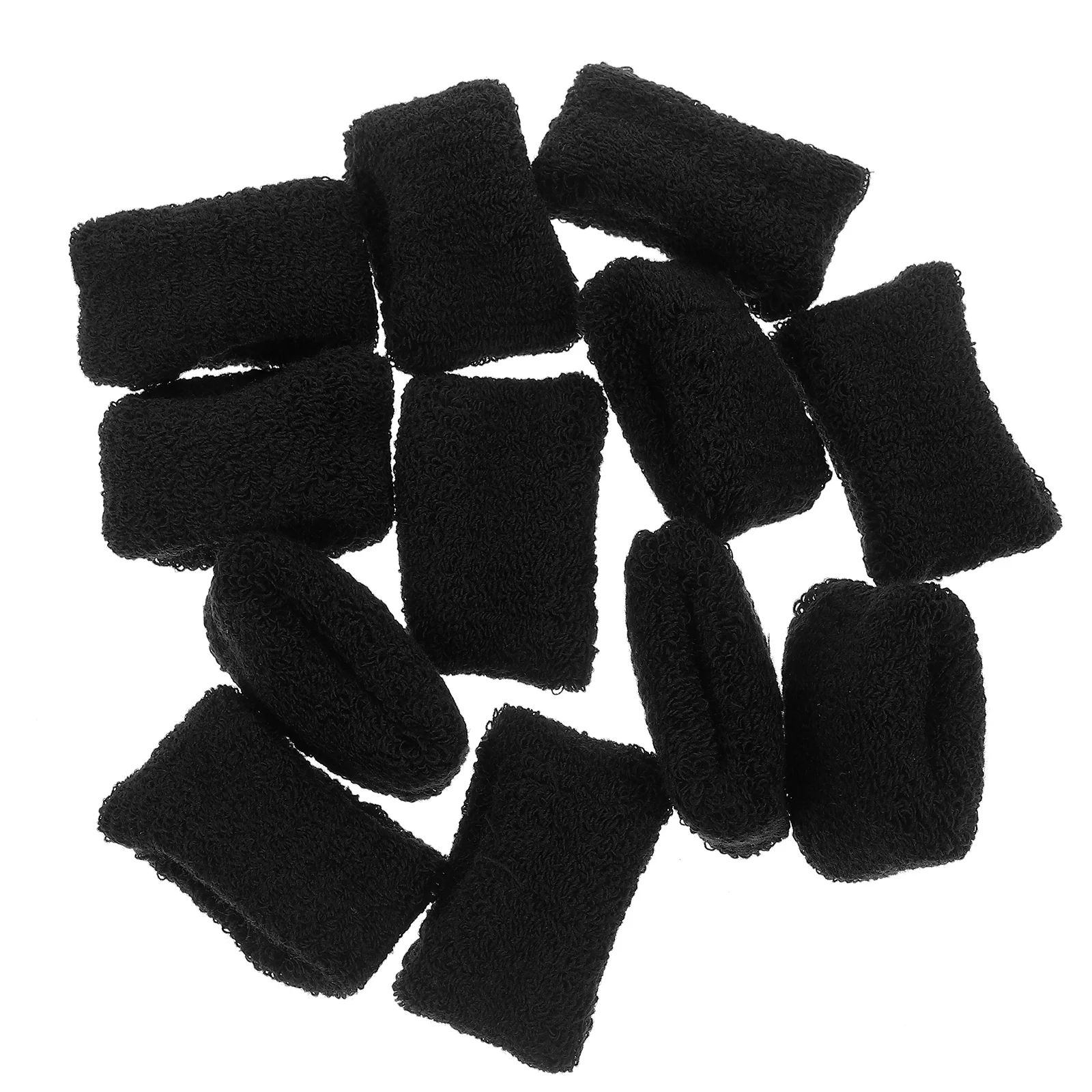 

12pcs Thickened Towel Hair Ring Elastic Tie Black Scrunchies Ponytail Holder Daily Wear Hair Rope Accessories Stylish