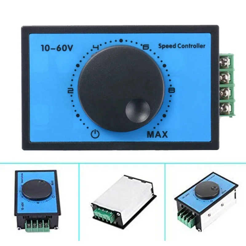 PWM Motor Speed Controller DC 10-60V 12V 24V 48V 20A PWM DC Motor Speed Controller Soft Start Switch Adjustable Drive Module