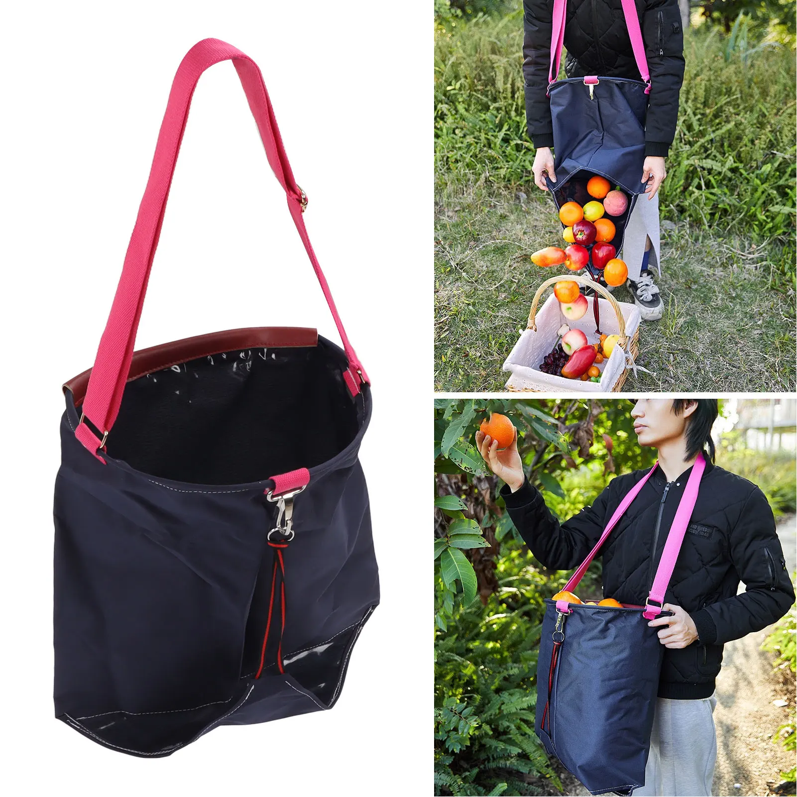 Fruit Picking Bag 600D Oxford Cloth Harvest Fruit Vegetable Picking Bag Garden Apron for Outdoor Orchard Farm Fruit Picking Bag