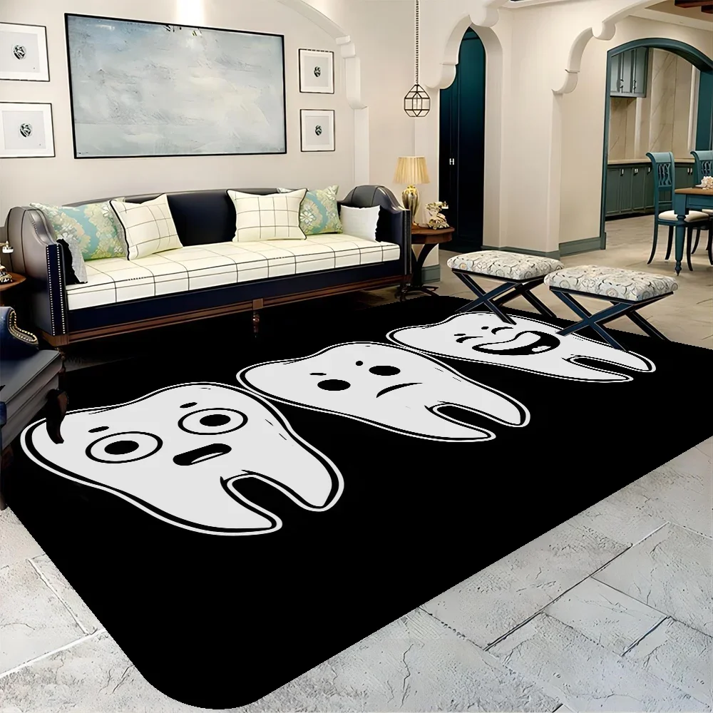 The Dentist Tooth Bathroom Mat Anti-slip Absorb Water Long Strip Cushion Bedroon Mat Hotel Decor Mat